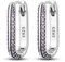 NARMO 925 Sterling Silver U Shaped Huggie Hoop Orecchini per le Donne Ragazze Viola Cubic Zirconia Rhinestone Hoop Orecchini Gioielli di Moda