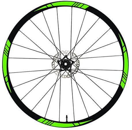 DualColorStampe Adesivi Cerchi Bici 26'' - 27,5'' - 28-29'' Pollici Ruota Bici MTB Bike Stickers Cerchi MTB B0006 (28-29'' Pollici, Verde Fluorescente)