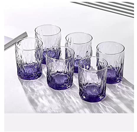 SUNESA Verre A Eau Verre Violet Costume ménager poignée résistante Tropicale Bureau Tasse à café Salon Boire Tasse Verre Gobelets à Eau (Color : A)