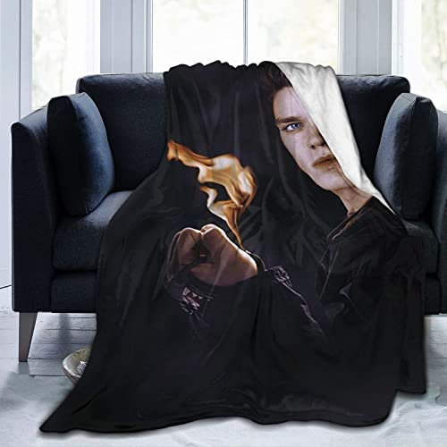 LOUJIN Dominic Schauspieler Sherwood superweiches Flanell-Fleece, leichte Überwurfdecke, Klimaanlagendecke, Couch, Sofa, Schlafzimmer, 125 cm x 100 cm