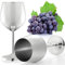 DEAYOU 2 Pack 18/10 Stainless Steel Wine Glasses, 500ml/17oz Unbreakable Stemmed Wine Glass, Silver Metal Shatterproof Wine Goblet for Champagne, Indoor Outdoor, Party