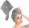 Toallas de Microfibra para Secar el Pelo, Turbante de Secado Rápido Superabsorbente con Botón, Gorro para Cabello Largo, Rizado y Grueso, Ideal para SPA y Maquillaje