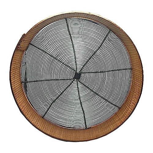 Setaccio in Legno Artigianale per frumenti, Grano, Cereali - Diametro 32 cm - Elemento Decorativo - Decorazione da Giardino (32 cm)