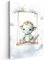 MuchoWow© Bild auf Leinwand 60x90 cm Schlafzimmer Bilder Badezimmer Wand Deko Wohnzimmer Modern Wanddeko Bilderwand Geschenk Drache - Babytier - Kinder - Babyzimmer - Kinderzimmer
