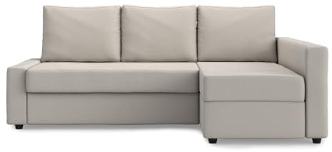 FMCTL Snug Fit Friheten Couchbezug Ersatz für IKEA Friheten Bezug, Friheten Sleeper Sofabezug, nur Friheten Sofabezug (Peal Beige)