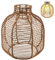 Lampenschirm Boho Rattan Lampenschirm Korbgeflecht (H 22cm) Tischleuchte Ersatzschirm Zubehör mit E27 E14 Lampenfassung für Deckenleuchten Pendelleuchten Stehlampe