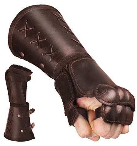 Generico Mittelalterliche Handschuhe – Entzückender Ritterhandschuh | 1 Paar mittelalterliche Retroarmbänder | robuste Batmannhandschuhe | Kostüm Cosplay Wikinger für den Außenbereich und