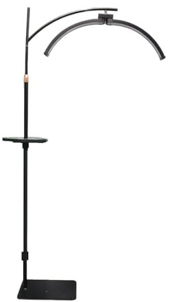 Lampadaire LED, Lampe Extension De Cils Professionnel, LED Lampe Demi Lune, 45W avec support de téléphone, lampe cosmétique pour cils Pour Tattoo Tatoueurs