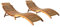 Festnight Klappliege Doppelliege Outdoor 2 Personen Klappbar Doppel Sonnenliege Holz Gartenliege Sonnenbett Liege Outdoor Holzliege Massivholz Akazie