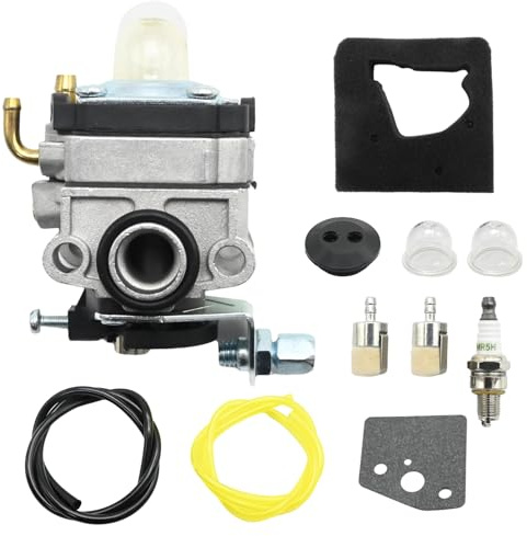 Hoypeyfiy Kit filtro aria carburatore 16100-ZM5-803 con candela filtro carburante, ricambio per motori Honda GX22 GX31 FG100 a 4 tempi HHE31C HHT31S UMK422 UMK422K1 UMK431 decespugliatore trimmer