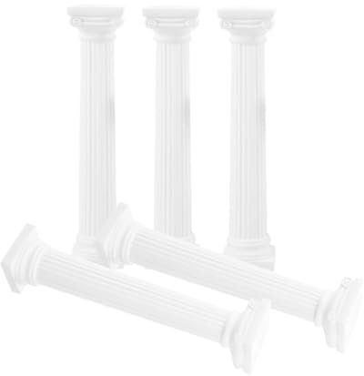 ULDIGI 5pcs Roman Column Roman Pillar Wedding Table Decoration Column Sculpture and Pillars Entry Way Decor Column Planter Landscape Decorations Figurines Photo Prop Plastic White