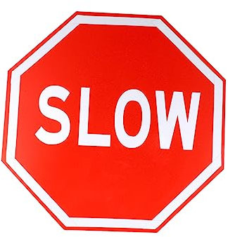 COSMEVIVI Panneau De Sécurité Ralentir Signalisation Routière Pour Intérieur Et Extérieur