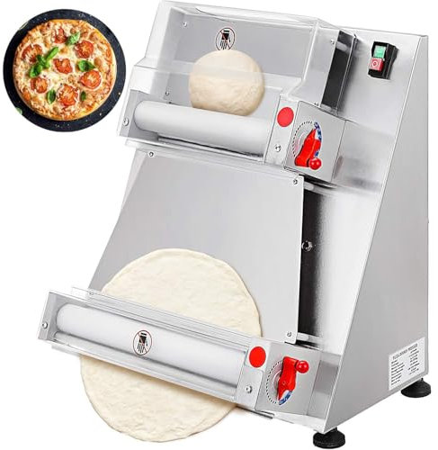 GEJLELDS Sfogliatrice per Pasta per Pizza, Macchina per pressare la Pasta Automatica da 30/40 cm, Macchina per pressare la Pizza elettrica Commerciale da 370 W, Macchina per la Pasta,30cm
