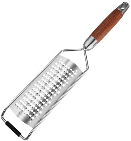 KULUNER Professional-Grade Lemon Zester with Fine Blades, Lightweight Cheese/Vegetable Grater, Solid Wood Handle Design - Rust-Resistant, Durable, Essential Kitchen Tool （B2）