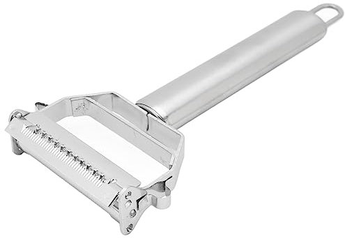 NDNCZDHC 2 in 1 Julienne Peeler Grater Stainless Steel Portable Vegetable Peeler Anti Slip Handle Double Ended Potato Peelers for Carrot Cabbage