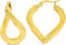 ARS-ARGENTI Creolen Ohrringe Damen Mädchen Sterling Silber 925 Gold 18K - hypoallergen (Wunderschöne handgearbeitete Creolen im Art-Design EVA Edelstahl 18K vergoldet 24x4mm)