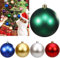 Weihnachtskugeln Groß Dekokugel,7.8 Inch Wetterfeste Riesen XXL Outdoor Draußen Kunststoff Weihnachtskugel,Aussen Christbaumkugeln Kugeln Weihnachten Baumkugel mit Aufhänge Öse (Green)