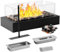 Tischkamin-Premium Bio Ethanol Tischkamin-Tischfeuer Set für Indoor und Outdoor- Bio Ethanol Kamin mit Sicherheitsglas mit Einstellbare Flamme und 4-Fach-Sicherheitsglas