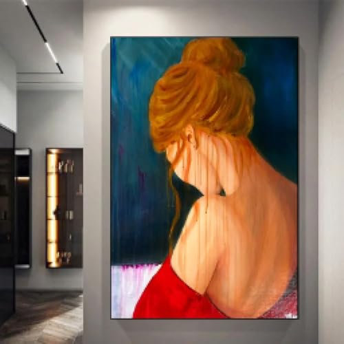 Abstraktes Leinwandbild, sexy Frauen, Ölbild, Druck auf Leinwand, Heimdekoration, Wandkunst, Poster, Schlafzimmer, Mädchen, Wandbild, 70 x 100 cm, rahmenlos