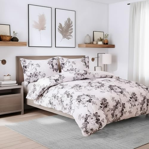 ZIYA HOMES Double Bed Spread Denim grey - Soft Cotton - with Pillow cases, Premium Brushed Duvet Cover Comfortable Bedding Bed
