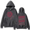 Pullover Damen Blau Sweatshirts für Teenager-Mädchen, langärmelig, mit Buchstabendruck, lässig, grafisch, Pullover mit Kordelzug, übergroßer Kapuzenpullover Sweatjacke Damen Rot (Dark Gray, XS)