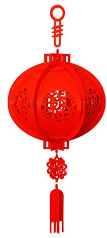 UKCOCO 1Stk hängende Verzierung der chinesischen Laterne hochzeitsdeko wedding decoration room decor for geführte Laterne Dekoration Laterne zum Aufhängen Laterne aus Vliesstoff rot