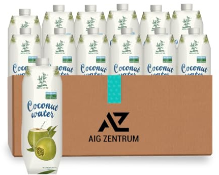 BAMBOO TREE Kokoswasser 12x1L – 100% Natürlich – Reich an Ballaststoffen – Ohne Zuckerzusatz – Glutenfrei – Premium Qualität aus Vietnam