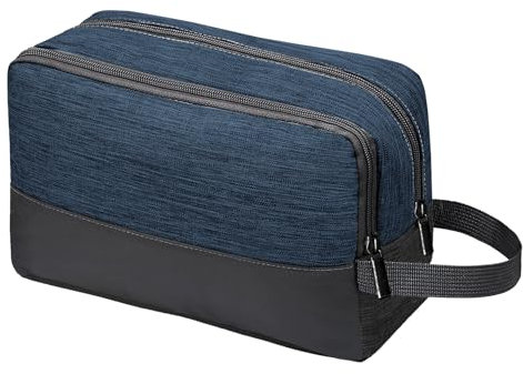 Elviors Trousse de Toilette de Voyage à Suspendre pour Homme - Bleu Marine (Trousse de Rasage Incluse)