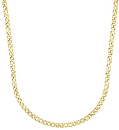 Amor Halskette 925 Sterling Silber Unisex Damen Herren Halsschmuck, 50 cm, Gold, Kommt in Schmuck Geschenk Box, 2040267