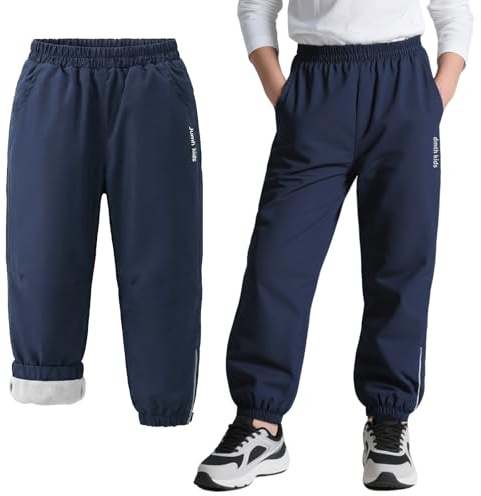 Baogaier Pantaloni Softshell Impermeabili con Foderato in Pile 5-14 Anni | Autunno Inverno, Antivento, Termico, Trekking Neve Escursionismo Sci Pantalone, Antipioggia, Ragazzo Ragazze Abbigliamento