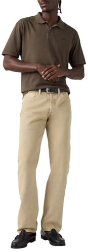 Levi's Hombre 501 Original Jeans Yellow Sand Garment Dye Beige 36 34