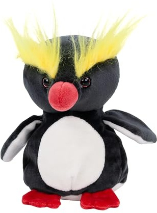 Teddys Rothenburg Bukowski Kuscheltier Schopfpinguin Crazy Crested 15 cm schwarz/weiß/gelb Stoffpinguin
