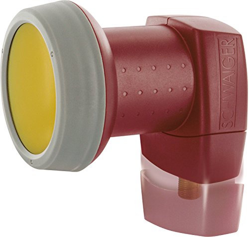 SCHWAIGER 326 Single LNB 1-Teilnehmer Low Noise Blockconverter Sun Protect LNC digital hitzebeständig SAT Satelliten-Empfänger ausziehbarer Wetterschutz vergoldete Kontakte rot