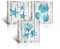 VVOVV Wall Decor Strand-Badezimmer-Dekoration, blaugrün, Koralle, Seestern, Muschel, Bild, nautisches Badezimmer, Dekoration, gerahmte Leinwand, Kunstdrucke, 30,5 x 30,5 x 3 Paneele