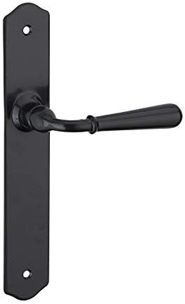 THIRARD - Ensemble de Poignées pour Porte Intérieure Charon - Acier Patiné - Sans Trou - Carré 7 mm - Entr'Axes 195 mm - Usage Pratique - Design Élégant - Gris