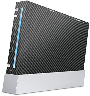 Skins4u Aufkleber Design Schutzfolie Vinyl Skin kompatibel mit Nintendo Wii Konsole Carbon Look