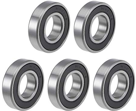 sourcing map 5 Stück 16002-2RS Rillen Kugellager Kugellager doppelt geschützte Rillenkugellager Chromstahl Z2 15mm x 32mm x 8mm