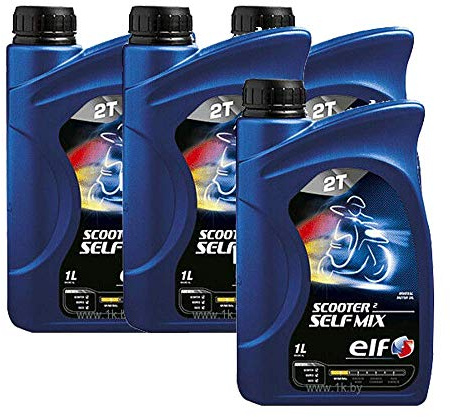 Olio Motore Miscela Motorini Scooter 2 Tempi Elf Scooter 2 Self-Mix, Expert 2T conf. 4x1 lt