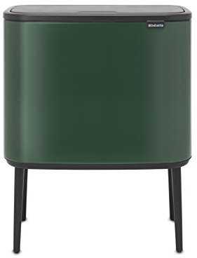 Brabantia Recycling-Abfalleimer, Pine Green, 3 x 11L