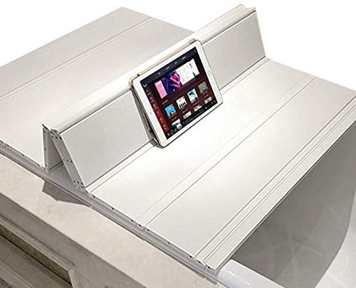 MNBVH Badewannenabdeckung Staubdichtes Brett Faltbare Badewanne Isolierabdeckung Badewannenabdeckungen PVC-Halterung Badewanne Badewannenablage Badablage Bathtub Board 170 × 70 cm