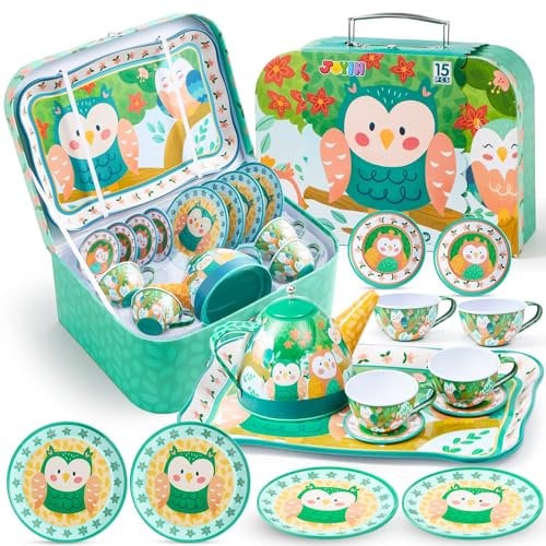 Juego de Tetera de hojalata para Fiestas del té y Juegos de simulación de Cocina para niños