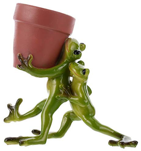 Cabilock Pot De Fleurs Succulentes Grenouille Présentoir Succulent Pot Décoratif Jardinières pour Plantes D'intérieur Cache-Pot en Terre Cuite Mignon Bureau La Grenouille Cadeau Céramique