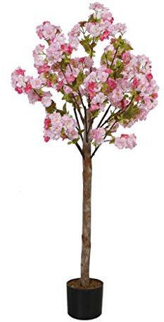 Teri Kunstbaum Kirschbaum Künstliche Baum Simulation Pflanze Bonsai Hauptdekoration Wohnzimmer Hotel-Dekoration Gefälschte Baum Kunstpflanze (Color : Pink)