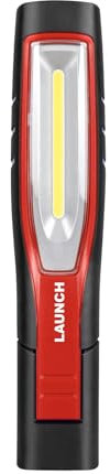 LAUNCH WL3016 LED Werkstattlampe, Arbeitsleuchte,700 Lumen Inspektionsleuchte mit 180° schwenkbarer Lampenfuß, COB & SMD Licht, Magnetfuß & Haken, IP65 IK09, Akku wiederaufladbar für KFZ,Garage