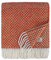 Linen & Cotton Warme Weiche Decke Wolldecke Wohndecke Kuscheldecke Sofia mit Fransen -100% Reine Neuseeland Wolle, Terracotta Orange Rot (130 x170cm) Plaid Couch Sofa Bett Blanket Schurwolle Lammwolle