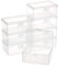 BENECREAT 8Pcs Clear Plastic Box Container 8.35x5.8x3.65cm Transparent Rectangle Storage Organizer with Lids for Beads, Small Items and Other Craft Projects, 3.2x2.2x1.4