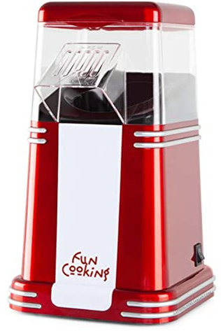 Palomitero portátil. Diseño Vintage. Funcionamiento rápido y sencillo. ¡Palomitas en 3 minutos! Incluye recetas. Potencia 1200 W.