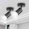 TaFiCo GU10 Deckenstrahler LED 2 * 1 Flammig - Deckenleuchte Strahler Schwarz Schwenkbar - Wandspot Innen für Küche Wohnzimmer Schlafzimmer Flur (Leuchtmittel Nicht Inklusive)