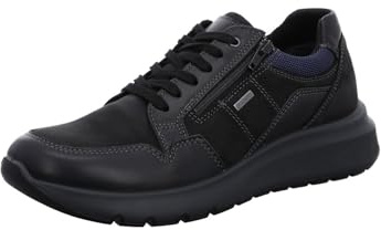 ara Herren Arizona Sneaker, Black,Blue, 46 EU Weit