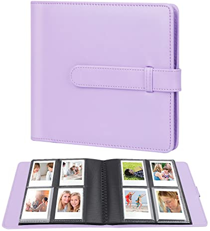 256 Pockets Mini Photo Album for Polaroid Go Everything Box Camera and Instant Film,Polaroid Go Photo Album Book(Purple)